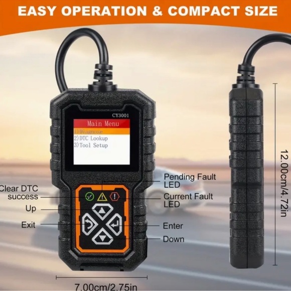 POWERSCAN Universal OBD2 Scanner Code Reader Engine Fault Scanner NWT - Picture 2 of 5